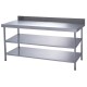 Parry volledig gelaste roestvrijstalen middentafel 2 onderplanken 1200x600 mm