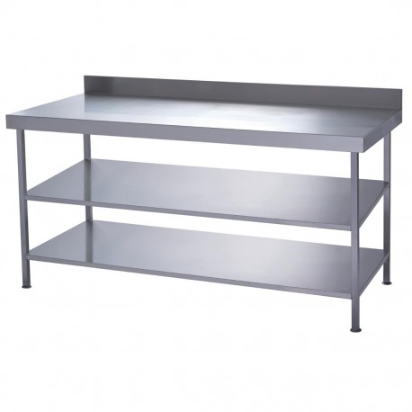 Parry volledig gelaste roestvrijstalen middentafel 2 onderplanken 1200x600 mm