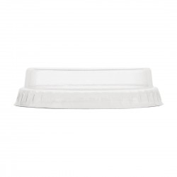 Vegware composteerbare platte deksels zonder gat 20cl