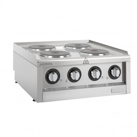 Buffalo 600-Serie Elektrische Kookplaat Met 4 Kookzones