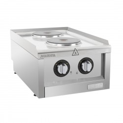Buffalo 600-Serie Elektrische Kookplaat Met 2 Kookzones