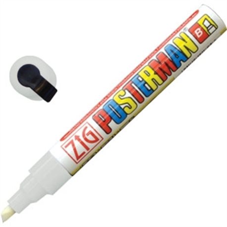 Zig posterman weerbestendige stift, wit, 6mm